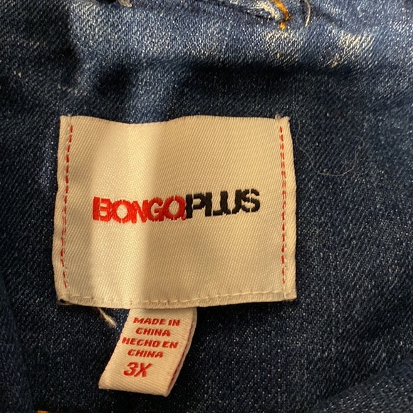 BONGO Light Blue Ruched Jean Jacket - Picture 4 of 5